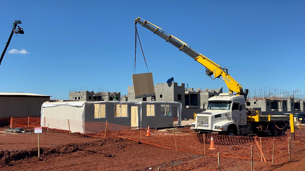 Obras projeto moradias